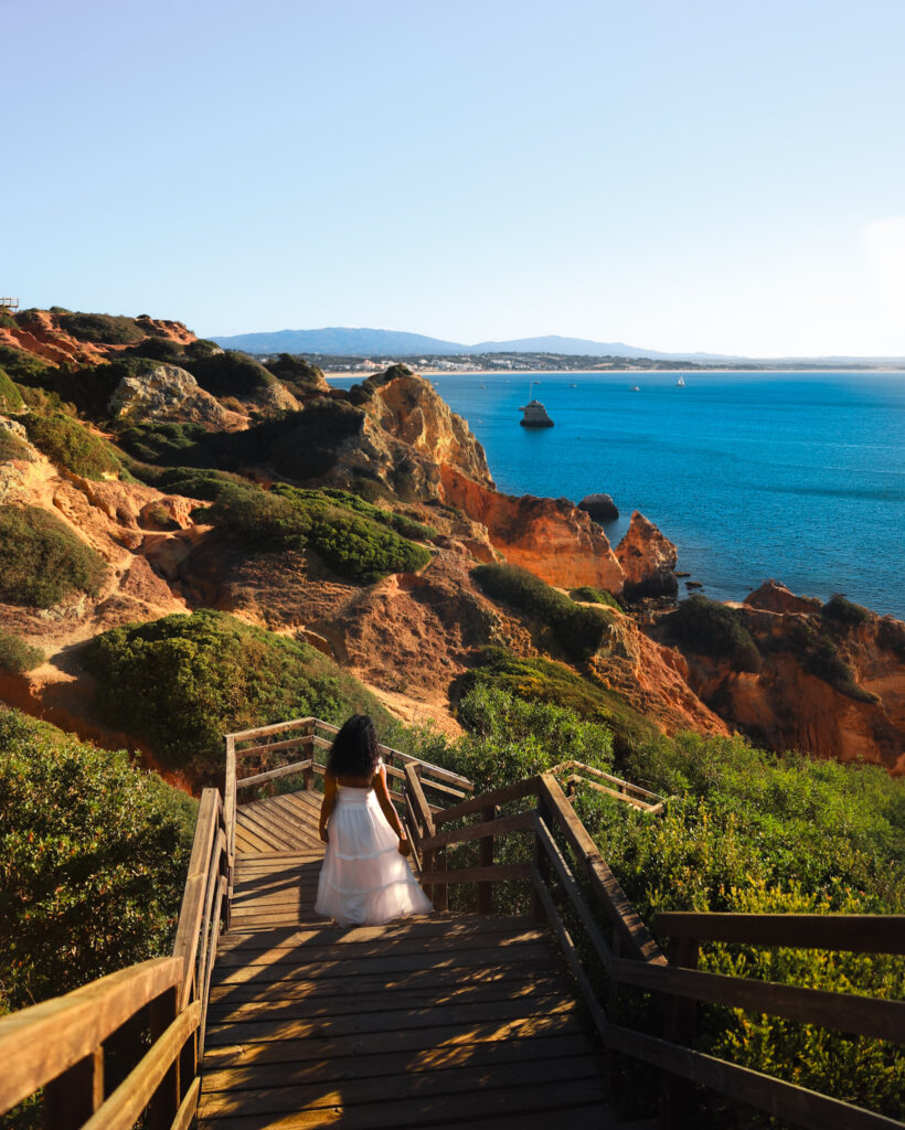 Zee at Ponta Da Piedade stairs.