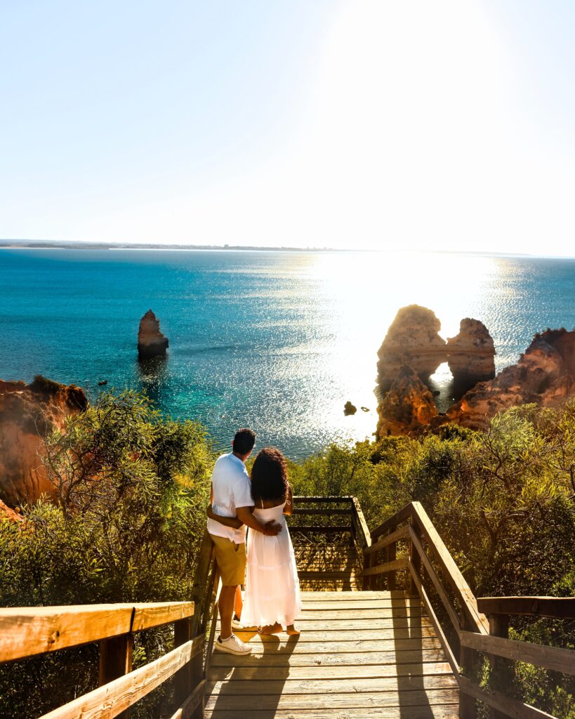 Brett and Zee at Ponta Da Piedade watching the sunrise