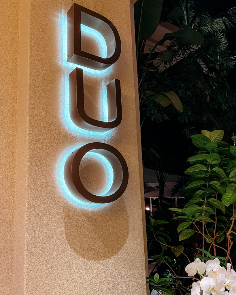 Brett and Zee Dine at Duo Steak & Seafood at Four Seasons Maui