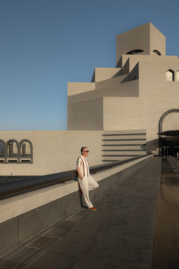 Brett stands outside Museum Of Islamic Art