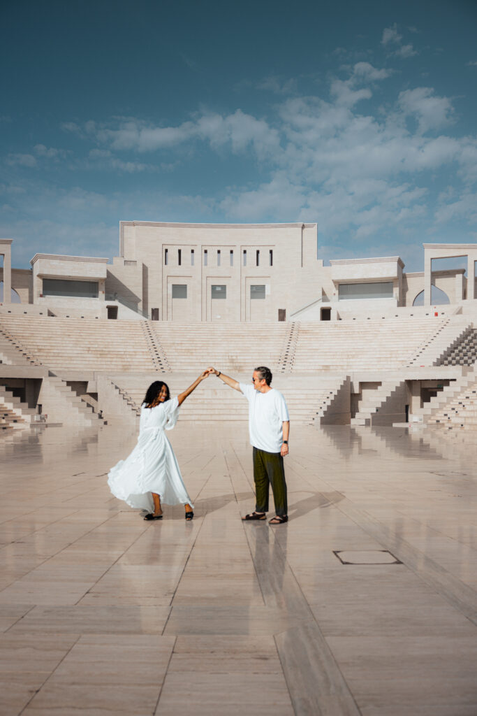 Brett and Zee enjoys visiting the Katara Amphitheatre